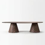 PRITI Ribbed Dining Table (Solid Wood ) - Image 4