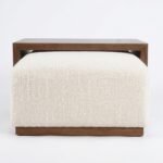 PRITI Sliding Ottoman w Caster Wheels and Table Top - Image 3
