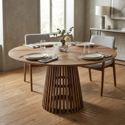 PRITI Dining Table (Solid Brown)