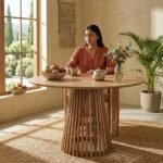 PRITI Dining Table (Solid Brown) - Image 3