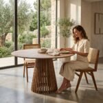 PRITI Dining Table (Solid Brown) - Image 2