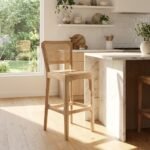 PRITI Wooden Bar Stool (Solid Mango Wood )