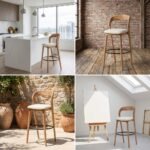 PRITI Wooden Bar Stool (Solid Wood ) - Image 3