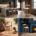 PRITI Wooden Bar Stool (Solid Wood ) - Image 4