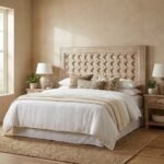 PRITI Headboard White Natural Wood - Image 3
