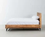 PRITI King Size Solid Wood Bed - Natural Rough Finish