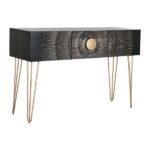 PRITI Console in Black and Gold Wood