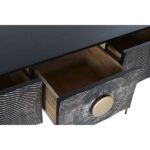 PRITI Console in Black and Gold Wood