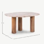 PRITI Coffee Table Marble & Wood