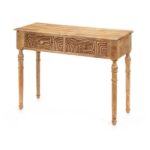 PRITI Console 2 Drawers Solid Wood Curved Patterns