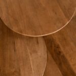 PRITI Round Side Table, Light Brown 50 cm