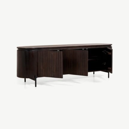 PRITI TV Unit Dark Brown Wood 175 cm