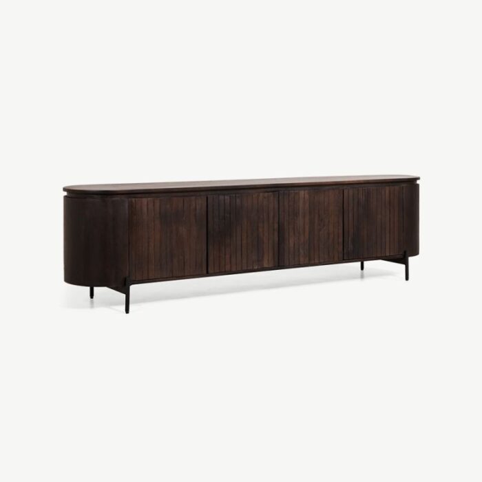 PRITI TV Unit Dark Brown Wood 210 cm