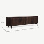 PRITI TV Unit Dark Brown Wood 210 cm