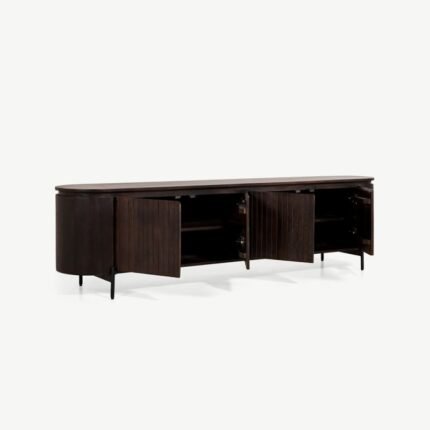 PRITI TV Unit Dark Brown Wood 210 cm