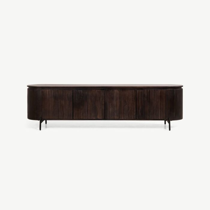 PRITI TV Unit Dark Brown Wood 210 cm