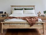 PRITI Hardwood Queen Size Bed Frame | Natural