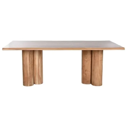 PRITI Modern Dining Table in Natural Wood