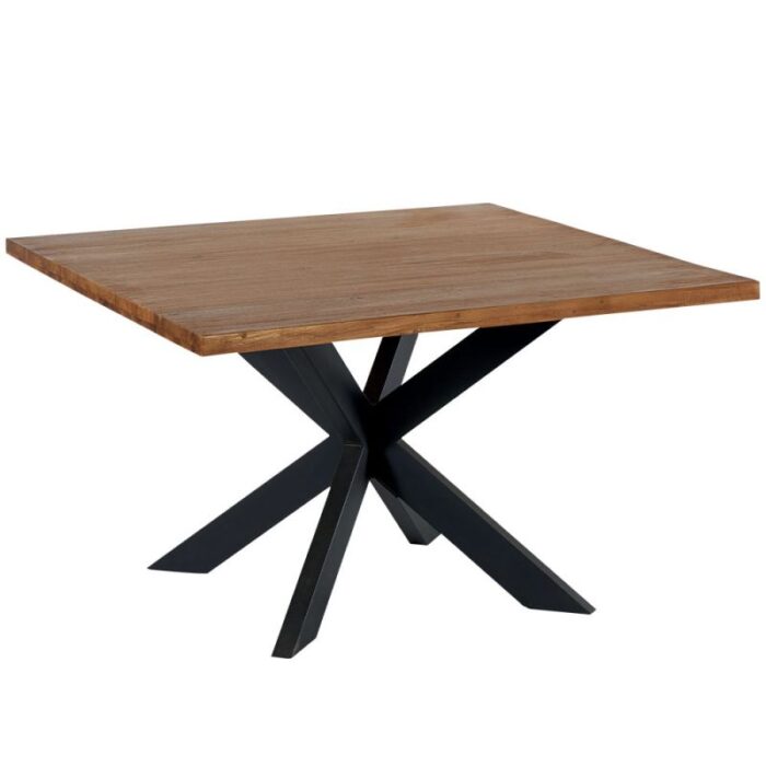 PRITI Wood and Metal Square Table