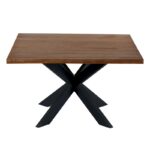 PRITI Wood and Metal Square Table