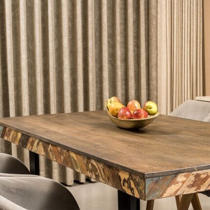 PRITI Wooden Industrial Dining Table