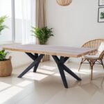 PRITI 200cm Recycled Wood and Metal Table with Tango legs