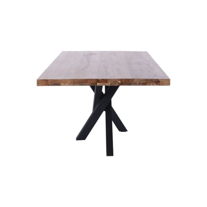 PRITI 200cm Recycled Wood and Metal Table with Mikado Legs