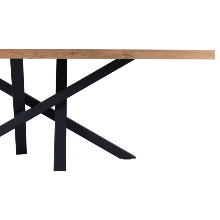 PRITI 200cm Recycled Wood and Metal Table with Mikado Legs