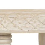 PRITI Circular Coffee Table Home Decor White Wood