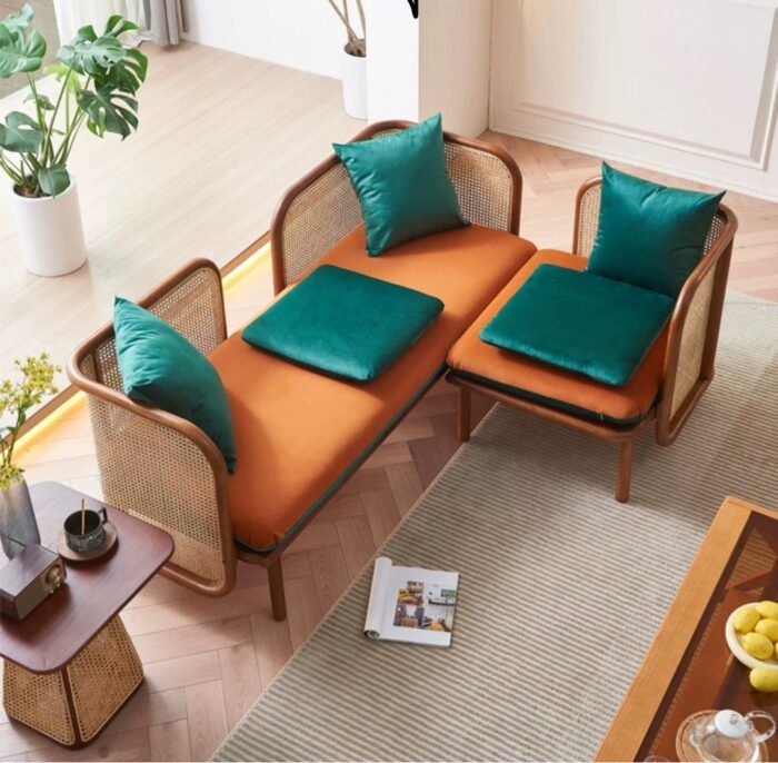 PRITI Japandi Rattan Sofa