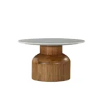 PRITI Wood With Marble Coffee Table