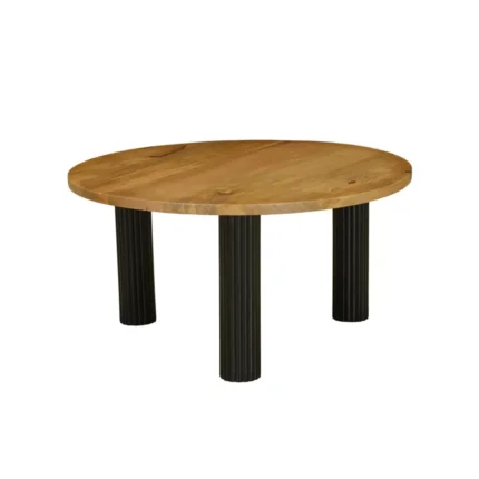 PRITI Natural With Black Finish Coffee Table