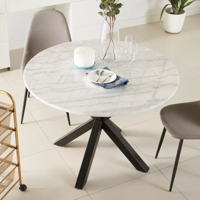 PRITI 4-Seater Marble Top Dining Table