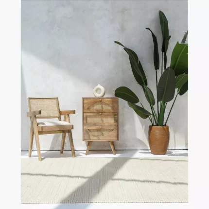 PRITI Rattan 3-Drawer Side Table