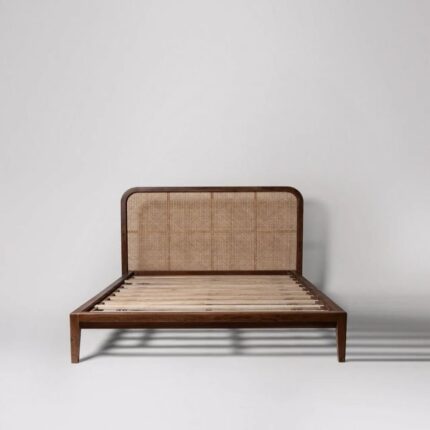 PRITI Wood Cane Bed
