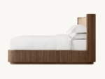 PRITI Brown Wooden Bed