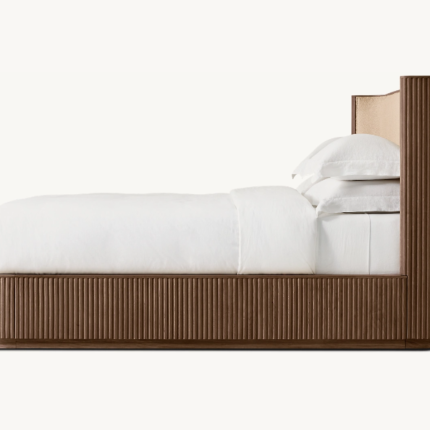 PRITI Brown Wooden Bed