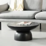 PRITI Black Concrete Coffee Table