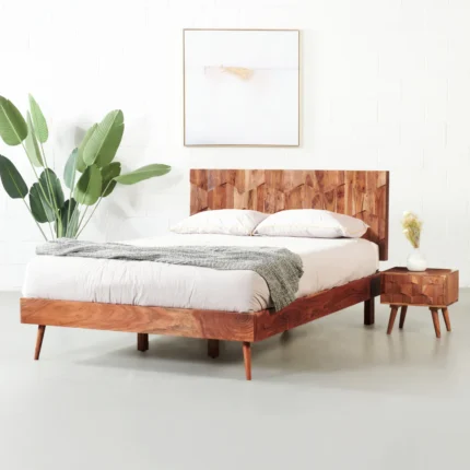 PRITI Wood Bed