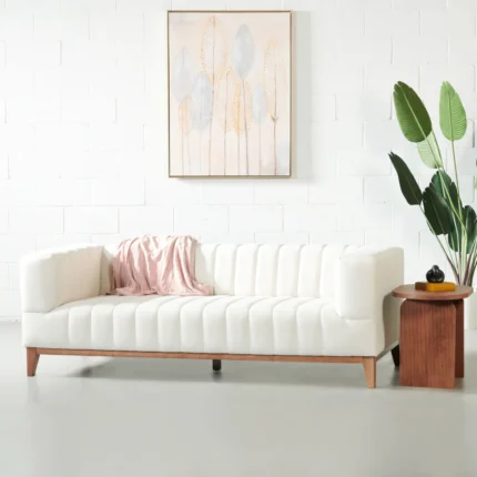 PRITI Cream Fabric Sofa