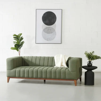 PRITI Green Fabric Sofa