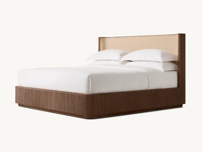 PRITI Brown Wooden Bed