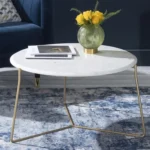 PRITI White Marble Coffee Table for Living Room