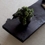 PRITI Handcrafted Black Solid Wood - Live Edge Coffee Table