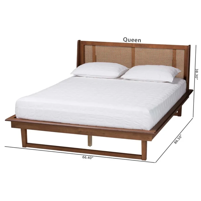 PRITI Mid-Century Modern Platform Bed
