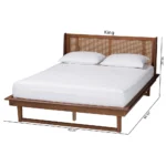 PRITI Mid-Century Modern Platform Bed