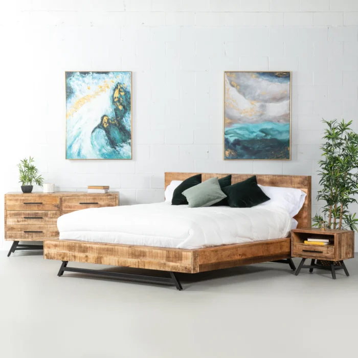 PRITI Wood Bed