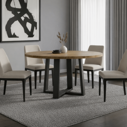 PRITI Round Dining Table (Solid Wood)