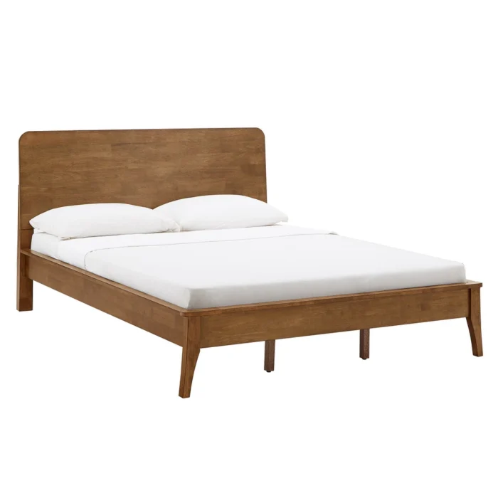 PRITI Mid-century Modern Wooden Platform Bed