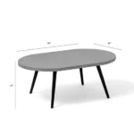 PRITI Curved Mono Coffee Table | Tea Table for Living Room